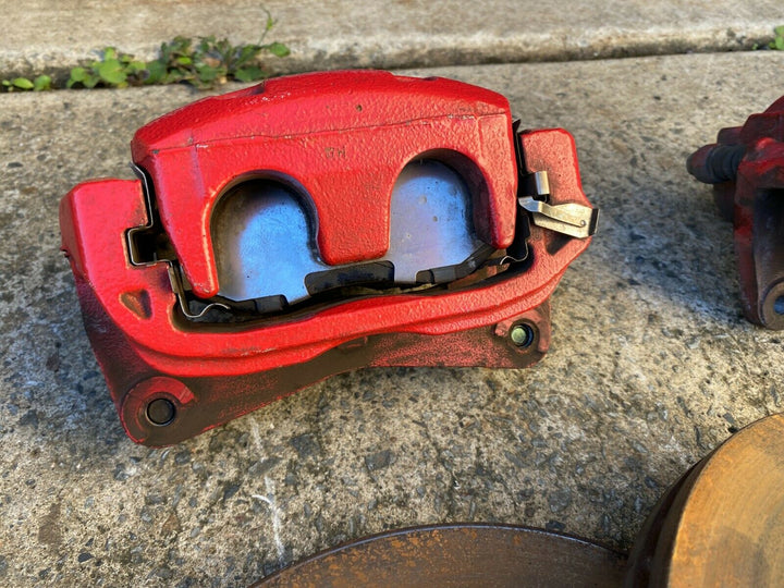 OEM Subaru Impreza WRX Turbo 08 -14 G3 Front Brake Calipers Rotors Pads Set Red