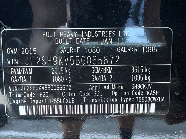 Subaru Forester SH S Edition Turbo 11-12 Auto ECU Computer ZR 22765 AB290 Denso