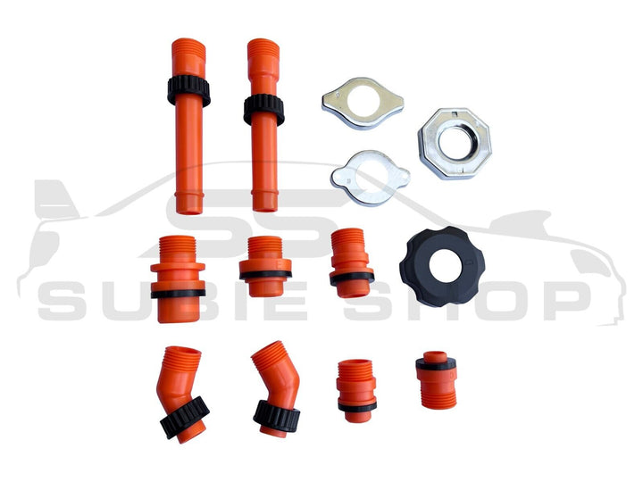 15 Pce Spill Proof Radiator Cooling System Coolant Bleed Kit Funnel Filler Refil