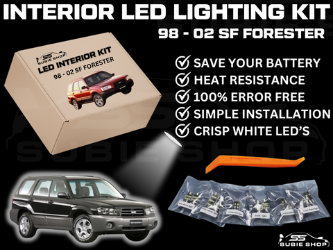 LED Interior Crisp White Light Bulb Lamp Kit For 98 - 02 SF Subaru Forester