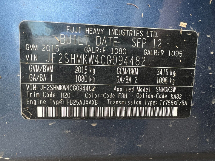 Subaru Forester SH 08 - 12 Roof Top Interior Courtesy Light Sunglasses Storage