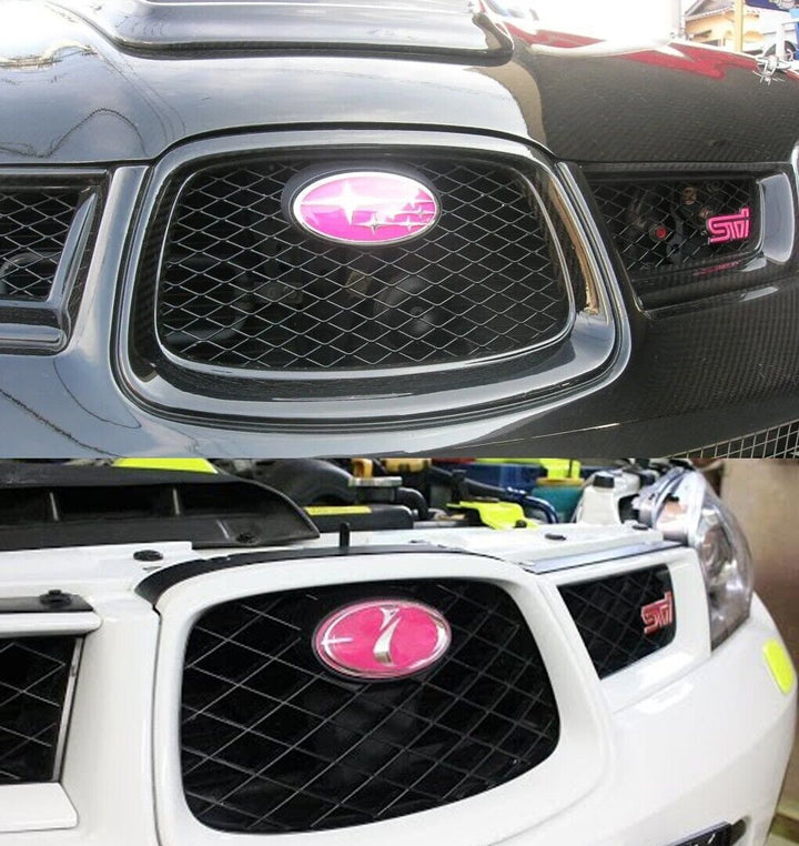 NEW OEM Genuine JDM Subaru Impreza WRX STI 02-07 Pink Front Grille Badge Emblem