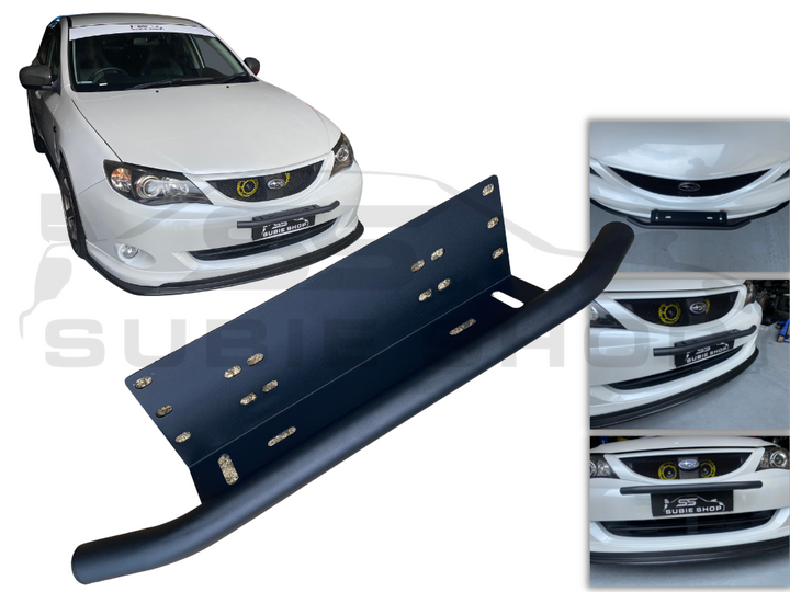 60cm Front Bumper License Number Plate Mini Metal Bull Bar Nudge LED Light Mount