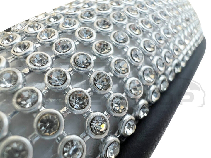 Universal Rhinestone White Luxury Crystal Bling Sparkle Car Steering Wheel Cover