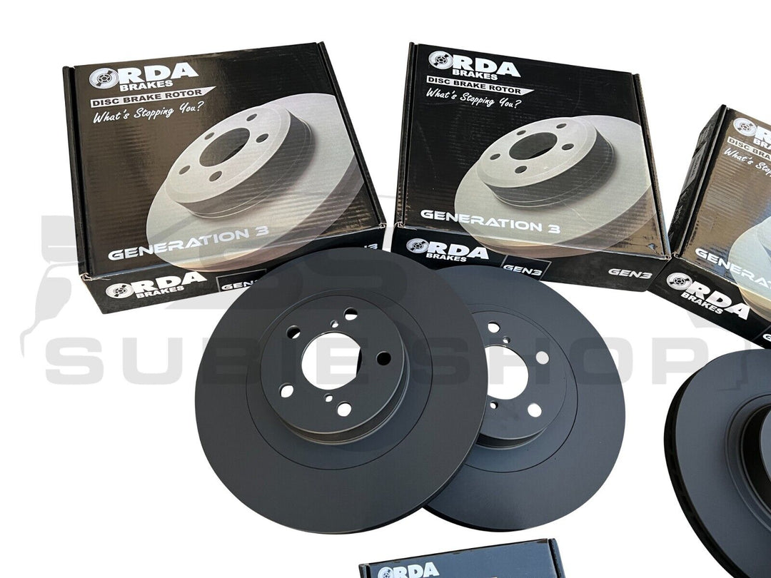 RDA Performance Brake Rotors & Pads Upgrade 08 - 12 Subaru SH XT D Forester