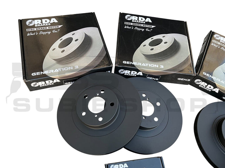RDA Performance Brake Rotors & Pads Upgrade 08 - 12 Subaru SH XT D Forester