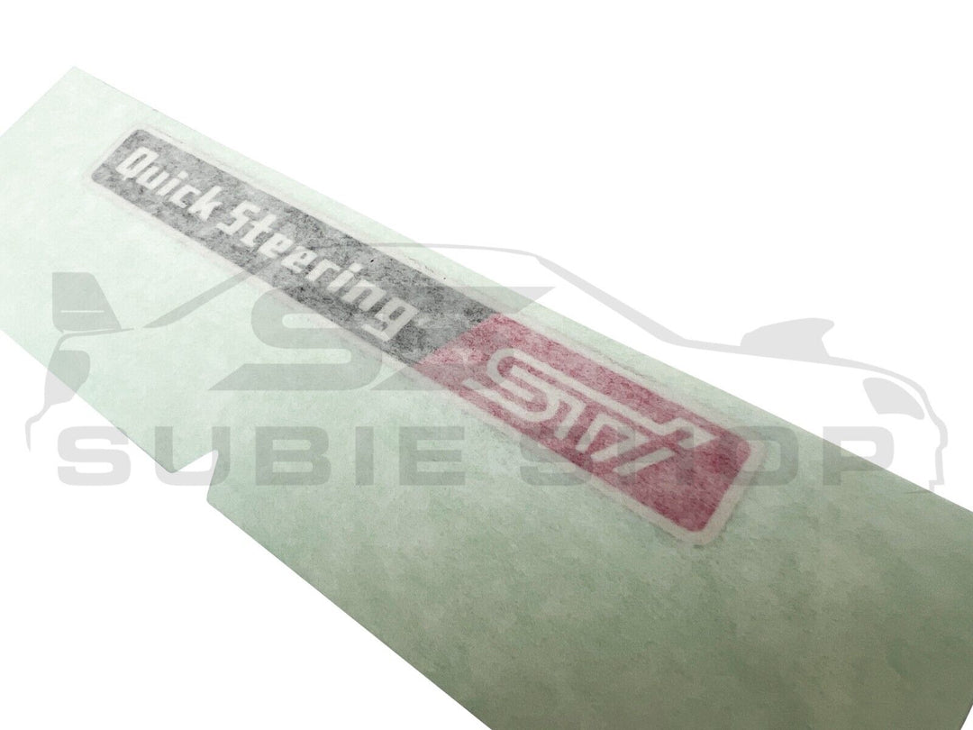 NEW OEM Genuine Subaru Impreza WRX GC8 BRZ 86 GD Steer STI Rear Decal ...