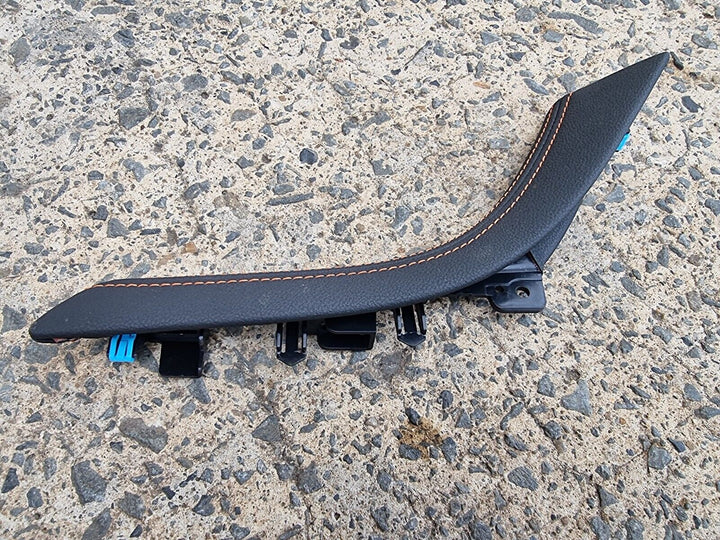 Subaru XV GT 2017-21 Centre Console Front Trim Panels Orange Leather Covers Pair