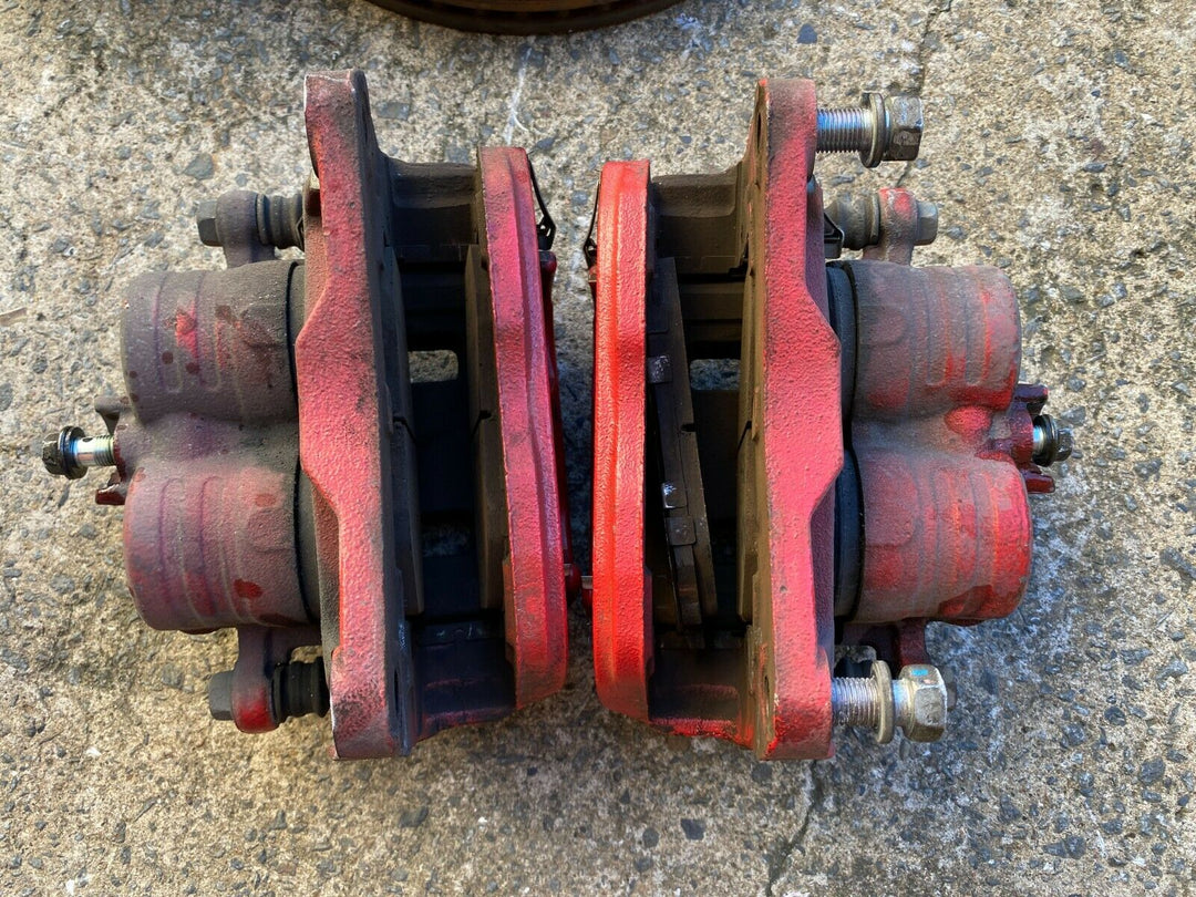 OEM Subaru Impreza WRX Turbo 08 -14 G3 Front Brake Calipers Rotors Pads Set Red