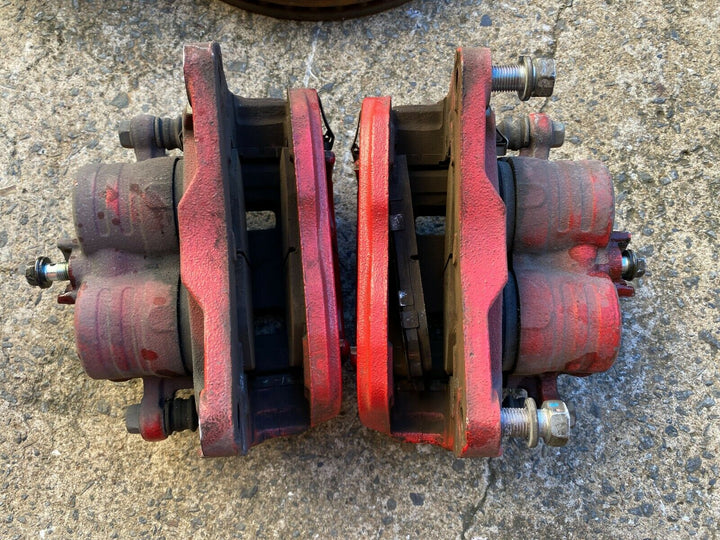 OEM Subaru Impreza WRX Turbo 08 -14 G3 Front Brake Calipers Rotors Pads Set Red