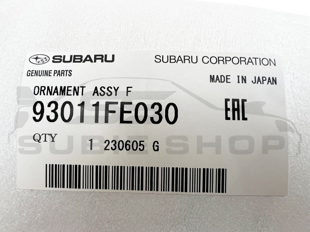 Genuine JDM Subaru Impreza STi Pink Front Grill Emblem – 4″ X 2″, OEM 93011FE030, Made In Japan