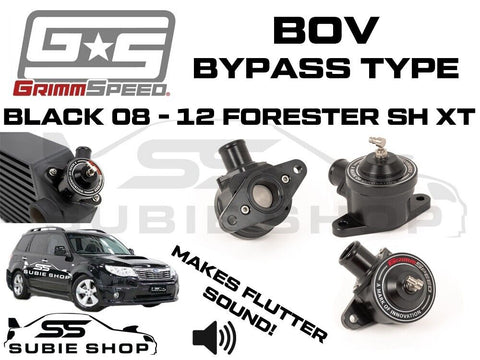 New Black Grimmspeed Bypass Blow Off Valve BOV For Subaru Forester 08 -12 SH XT