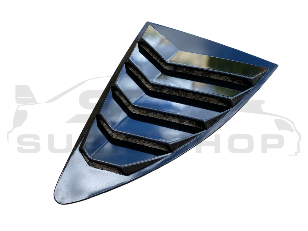 Side Rear Window Louvers Pair Trim For 13 - 20 Subaru BRZ Toyota 86 Gloss Black