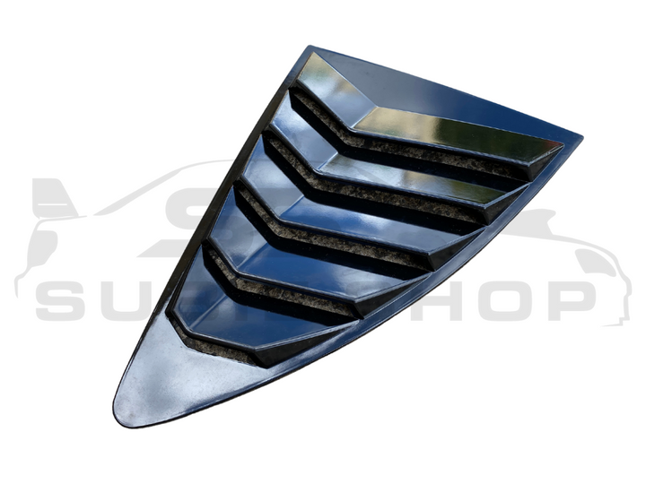 Side Rear Window Louvers Pair Trim For 13 - 20 Subaru BRZ Toyota 86 Gloss Black