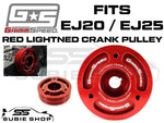 Grimmspeed Lightweight Crank Pulley Red for Subaru Impreza WRX STI XT EJ20 EJ25