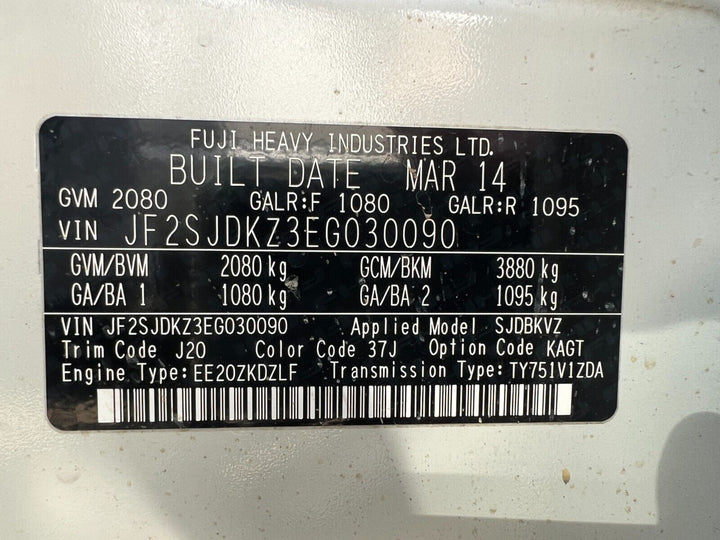 Subaru Forester SJ Turbo Diesel 13 -15 Alternator Battery Charging 23700 AA751