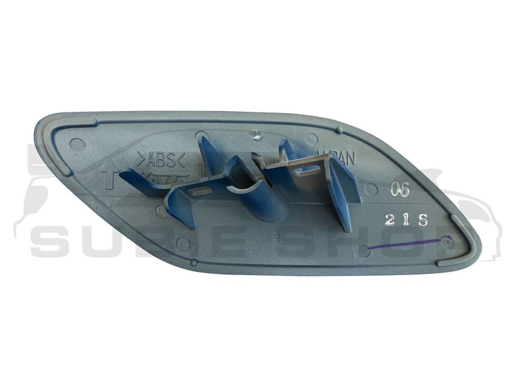 Pair Of Left & Right Headlight Washer Cover Caps For Subaru Impreza XV 2.0L 3.5L - Unpainted Black, Clear Lens