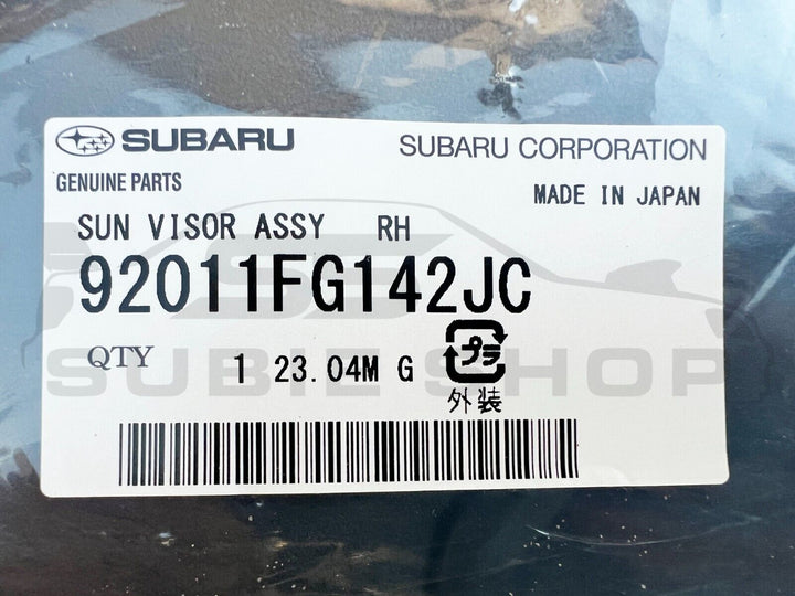 NEW JDM GENUINE Subaru Impreza WRX STI 08 -14 Driver Sun Visor Shade Right Black