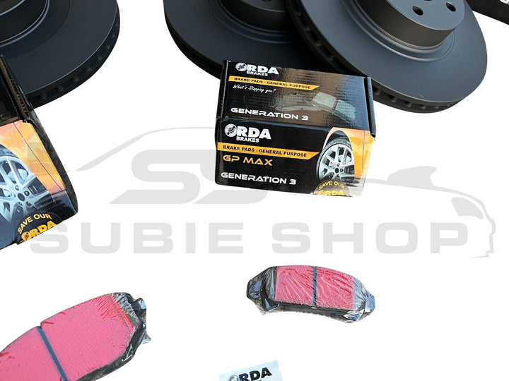 RDA Performance Brake Rotors & Pads Upgrade 08 - 12 Subaru SH XT D Forester