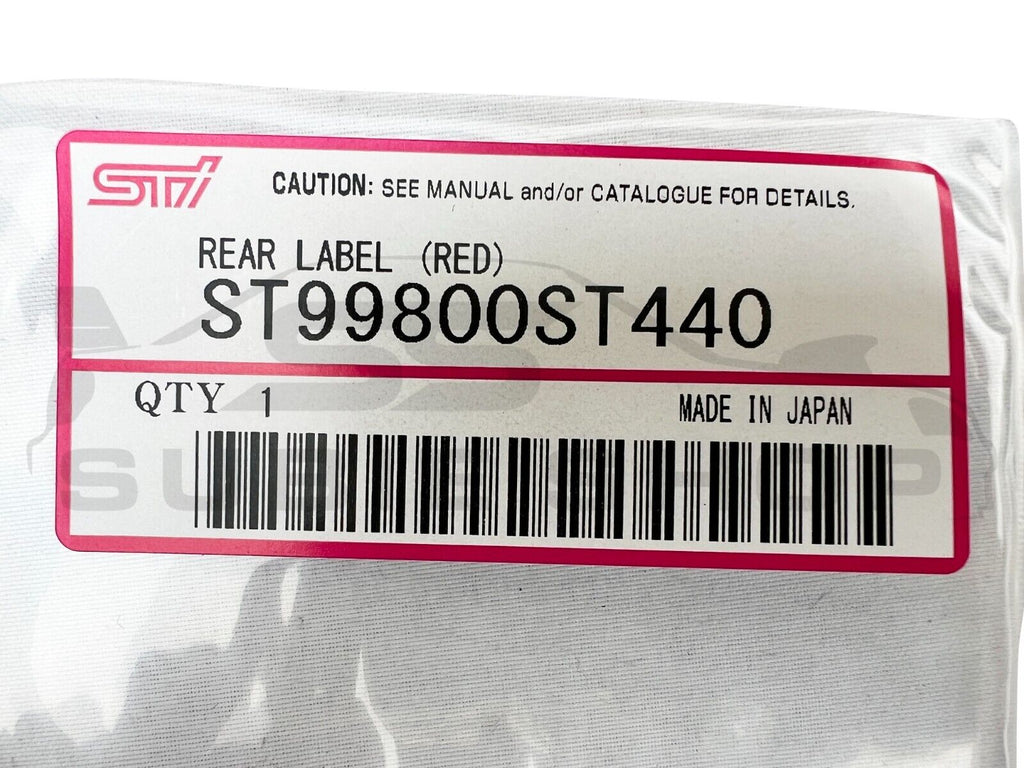 NEW Genuine Subaru Impreza 99 WRX GC8 RA STI Rear Boot Lid Decal Stick ...