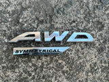 Subaru Forester SH 08 - 12 Rear Tailgate Hatch Symmetrical AWD Chrome Letters