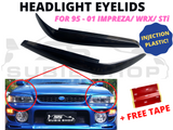 JDM Headlight Eyebrow Eye Lids For 95 - 01 Subaru Impreza WRX STi GC8 Plastic