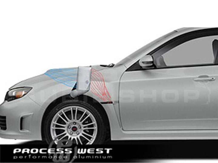 Process West Verticooler Top Mount Intercooler Kit Black for Subaru WRX G3 08-14