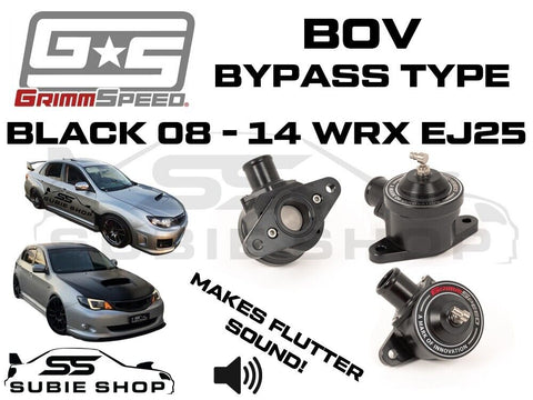 New Black Grimmspeed Bypass Blow Off Valve BOV For Subaru WRX 08 - 14