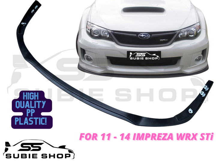 JDM PP Injection Front Bumper Lip Splitter For 11- 14 Subaru Impreza WRX STi
