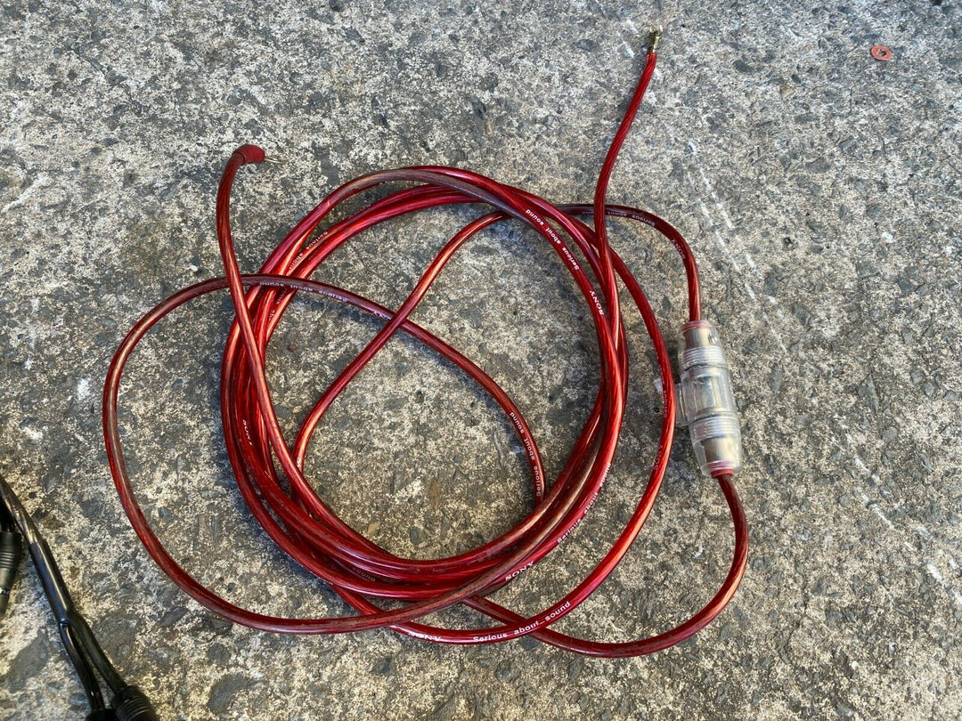 SONY Sub Amp Amplifier Car Audio Unit Stereo Speaker Fuse Earth RCA Wiring Kit