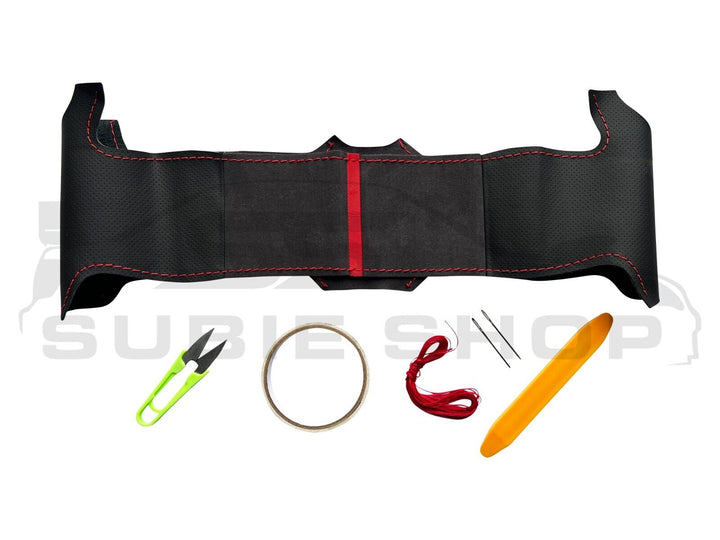 Leather Suede Hand Stitched Steering Wheel Kit For 21-23 Subaru BRZ Toyota GR86