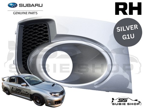 Genuine 11-12 Subaru Impreza WRX STi Fog Light Bezel Cover Surround Silver G1U R