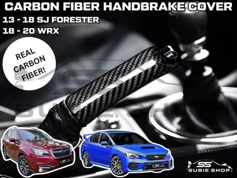AIRSPEED Carbon Fiber Handbrake Handle Cover For 13 - 18 SH Forester 18 - 20 WRX
