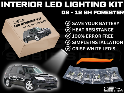 LED Interior Crisp White Light Bulb Lamp Kit For 08 - 12 SH Subaru Forester / XT