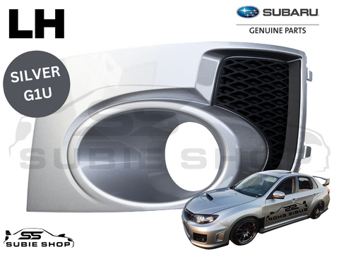 Genuine 11-12 Subaru Impreza WRX STi Fog Light Bezel Cover Surround Silver G1U L