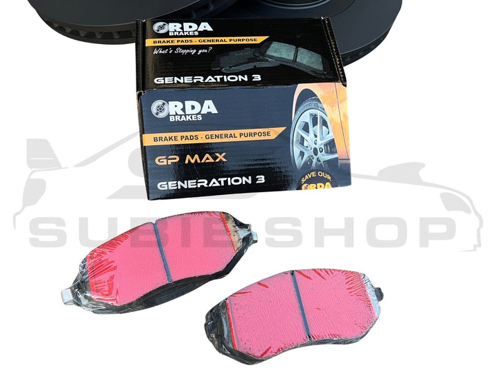 RDA Performance Brake Rotors & Pads Upgrade 08 - 12 Subaru SH XT D Forester