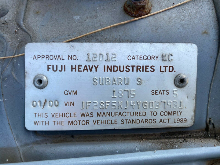 Subaru Forester Wagon SF 97 - 02 Power Electric Window Motor Regulator RHF Right