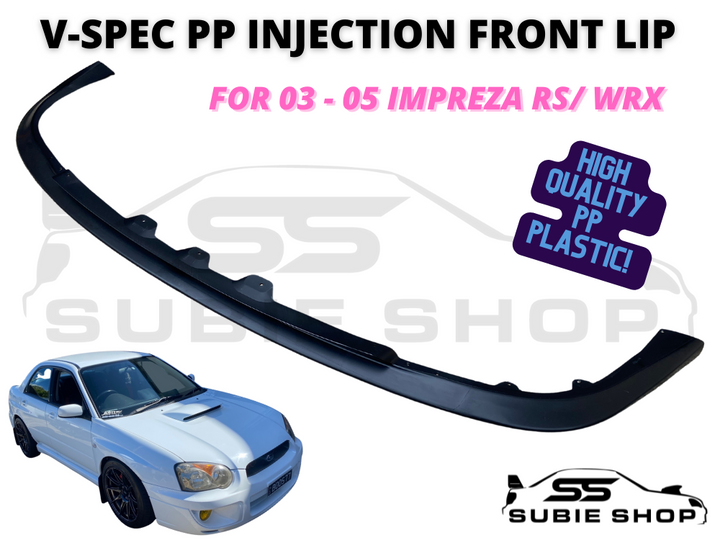 JDM V-Spec Quality PP Injection Front Bumper Lip For 03 - 05 Subaru Impreza WRX