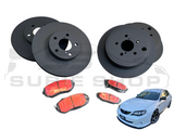 RDA Performance Brake Rotors & Pads Upgrade Kit 08 - 11 GH Subaru Impreza RS