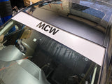 MCW Reverse Cut Vinyl Windscreen Banner